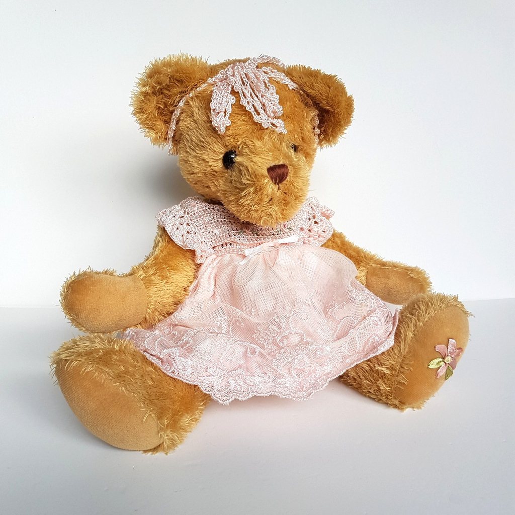 Settler Bears PINK LACE TEDDY Bear 37cm Plush Lace Soft Toy Stuffed Animal Cute0