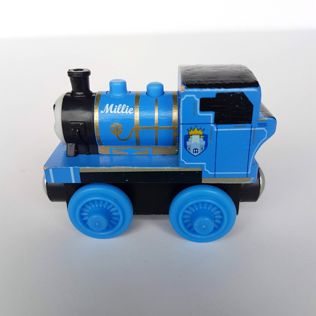 Thomas WOODEN MILLIE Magnetic Activity Train Toy Locomotive Steam Castle Logo3