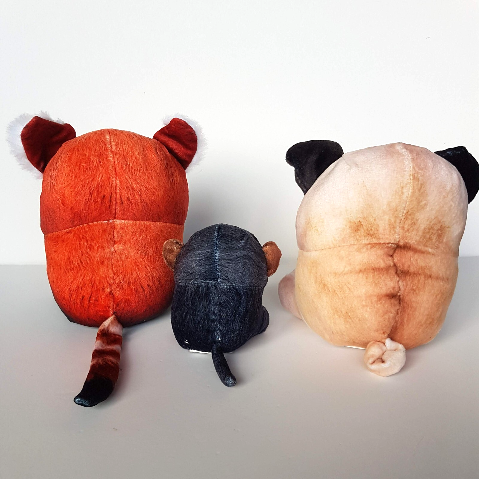 WILD ALIVE Red Panda Pug Dog Monkey Plush Funny Stuffed Animal Soft Toy Pets6