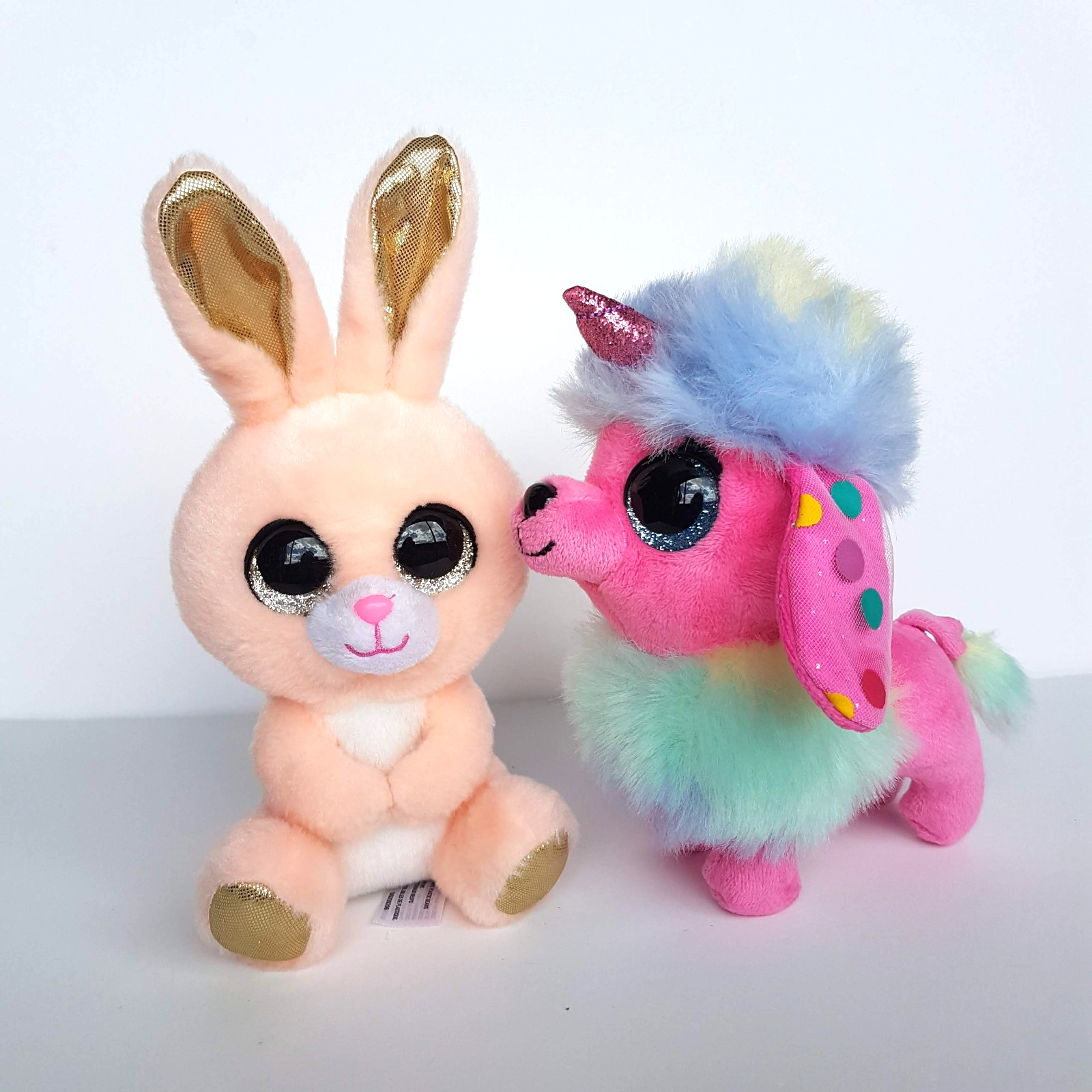 Coco Surprise BUNNY & POODLE UNICORN Plush Stuffed Animal Soft Toy Glitter Eyes0