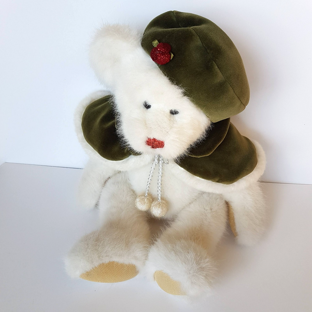 Large Russ TEDDY BEAR CRYSTAL 44cm White Snow Christmas Stuffed Animal Soft Toy4