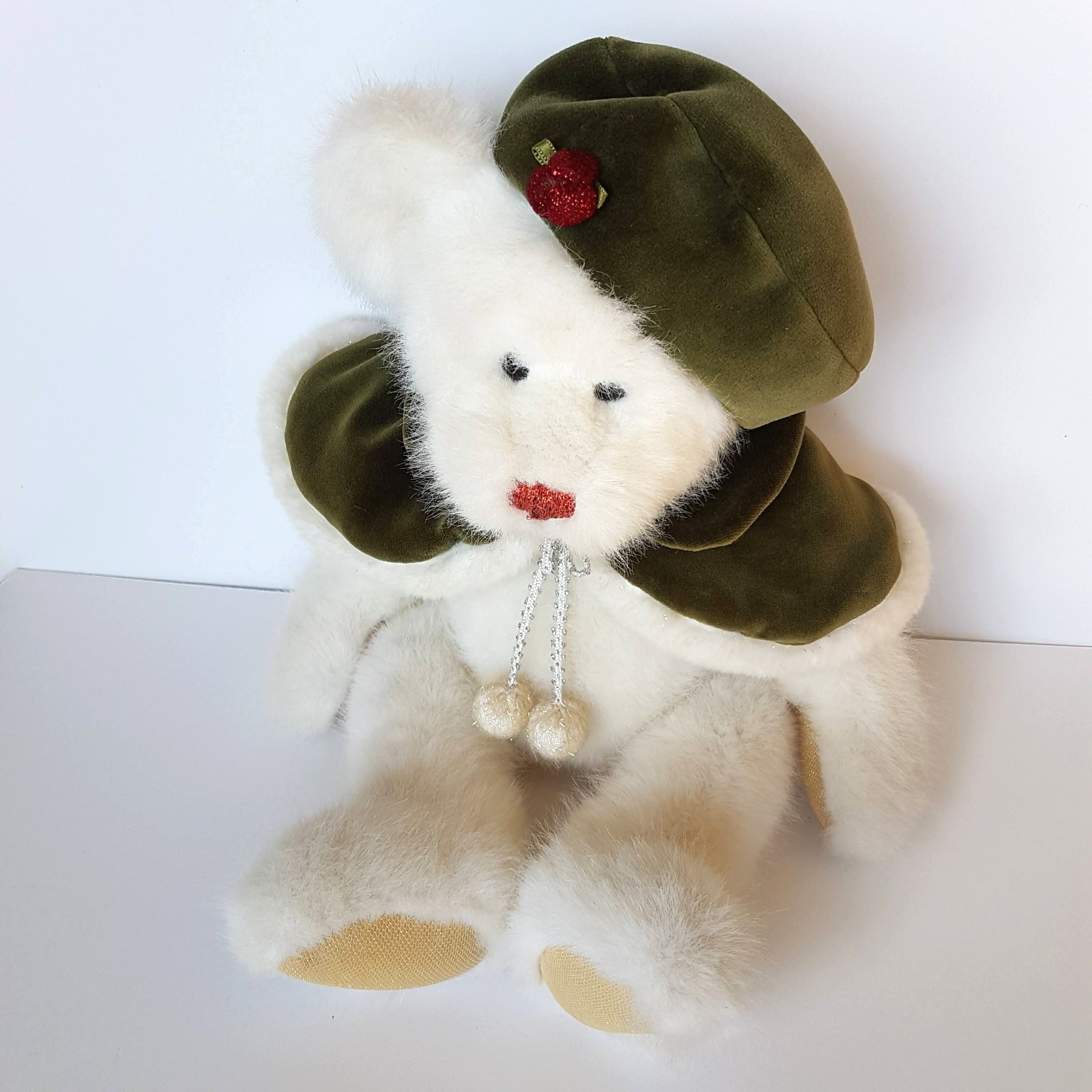 Large Russ TEDDY BEAR CRYSTAL 44cm White Snow Christmas Stuffed Animal Soft Toy4