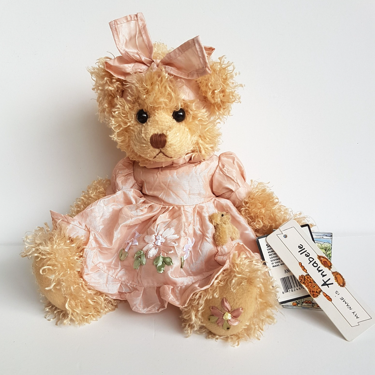 SETTLER BEARS Teddy Bear ANNABELLE 30cm Plush Soft Toy Rose Dress Stuffed Animal0