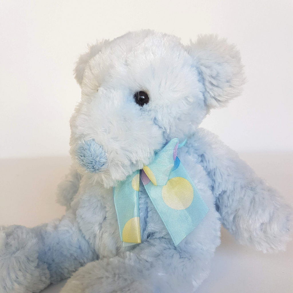 Minkplush FLOPPY BLUE LUKE Teddy Bear Tomfoolery 25cm Stuffed Animal Soft Toy1