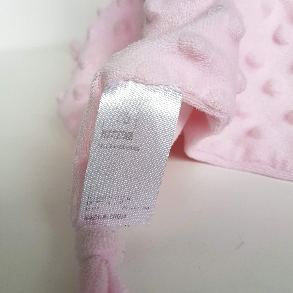 Kids & Co PINK BUNNY Plush Lovey Security Blanket Comforter Sleep Soft Toy Minky8