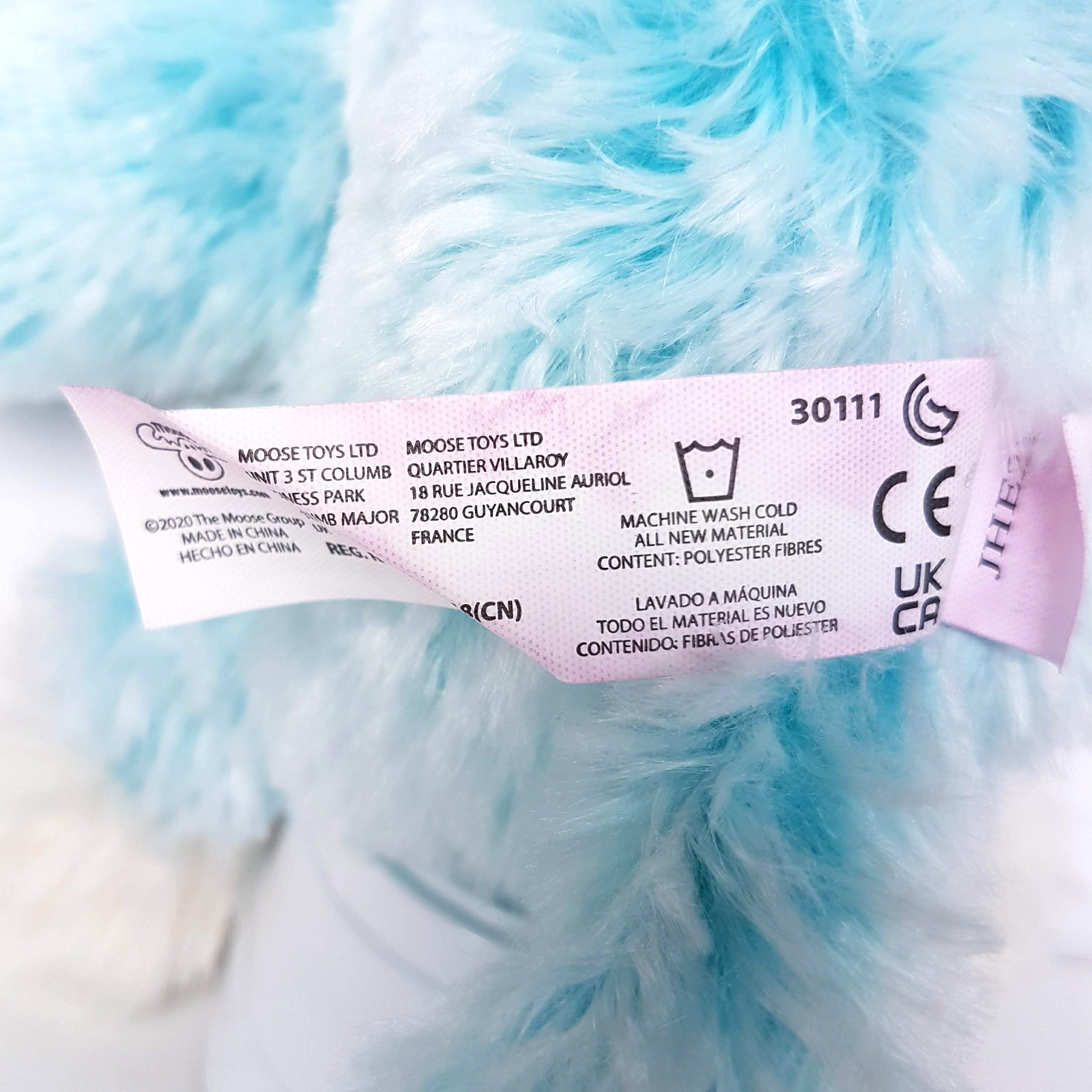 Scruff a Luvs AQUA CAT Plush 25cm Stuffed Animal Blue White Soft Toy6