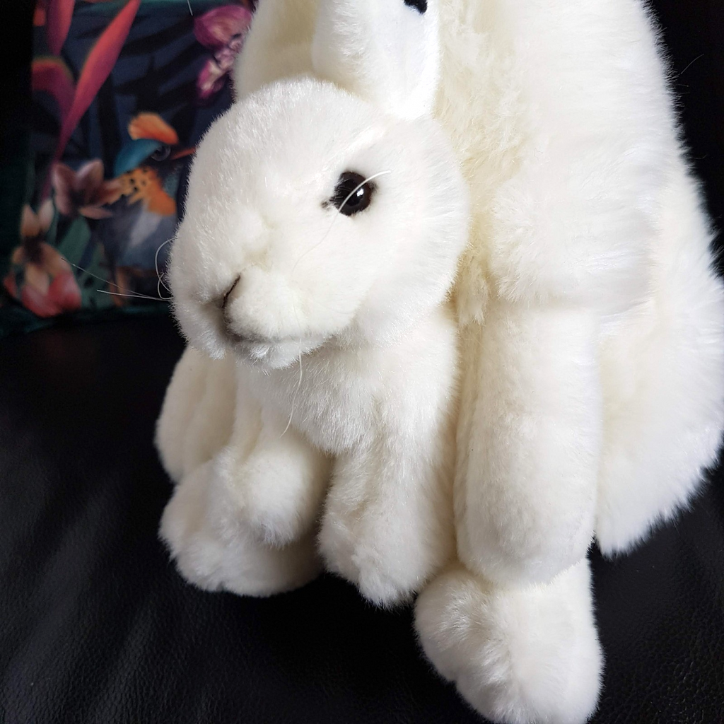 Rare WWF White ARCTIC HARE + BABY Plush Stuffed Animal Soft Toy Collectible HTF3