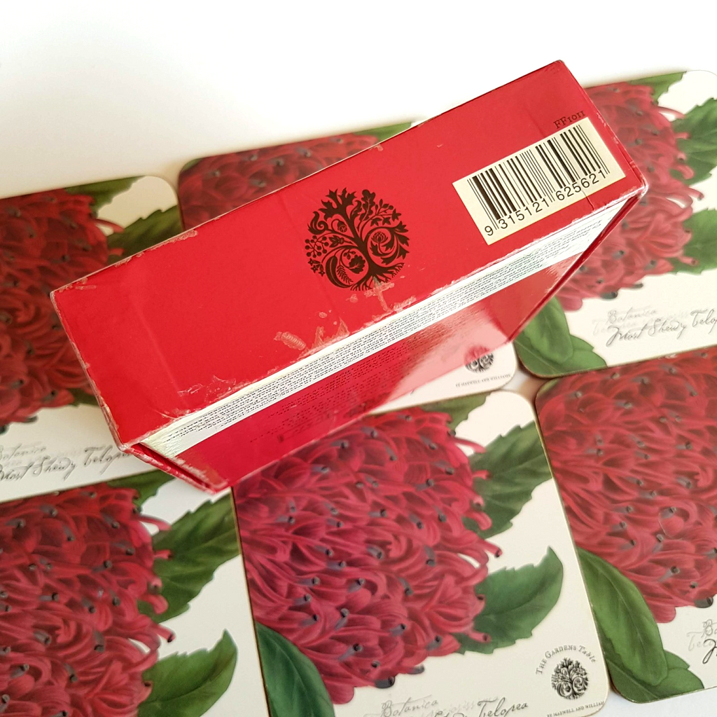 THE GARDENS TABLE Waratah Coaster Set Botanical Flower Royal Botanic Gardens6