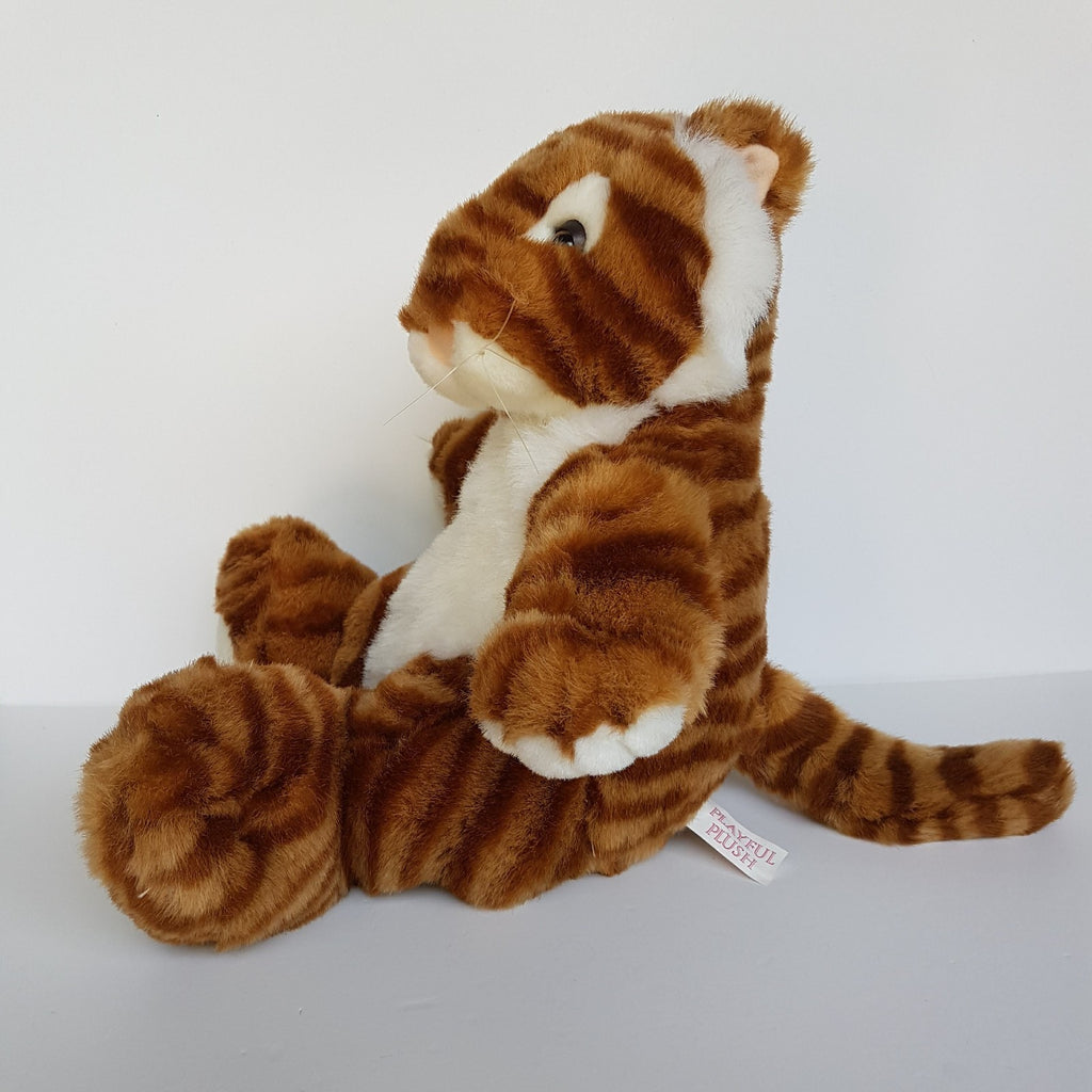 RARE Playful Plush TIGER Wild Cat Soft Toy 28cm Stuffed Animal Zoo Safari Plush9