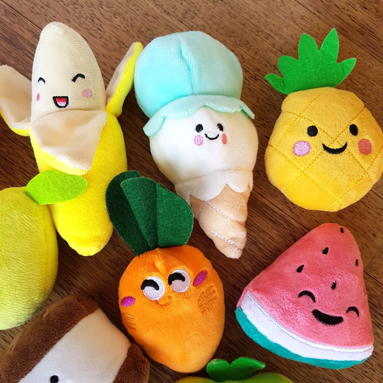 Mixed FOOD PLUSH Soft Toy Stuffed Food Small Toys Fruit Icecream Vegetables2