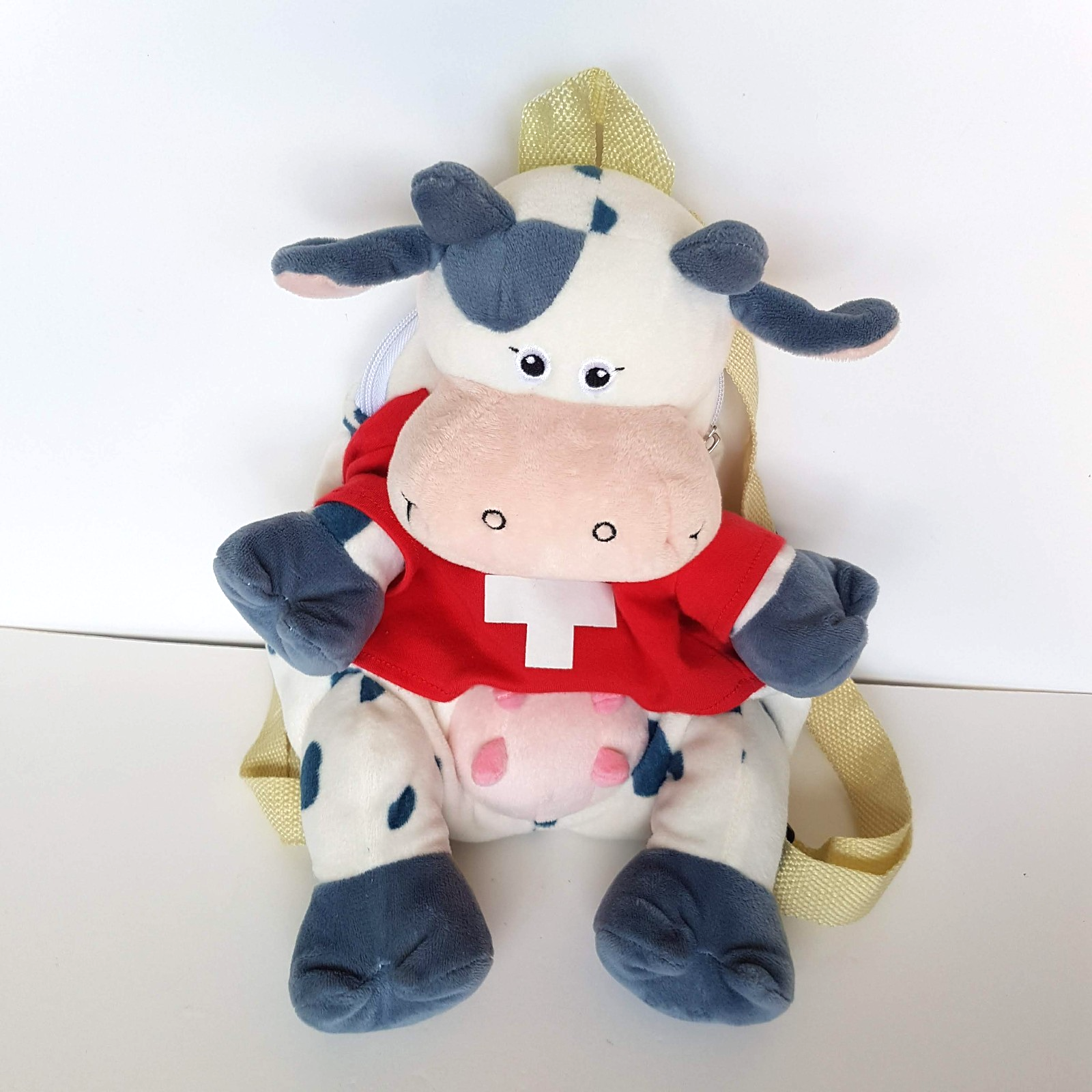 Rare MILKY FAMILY SWITZERLAND BACKPACK Cow Plush Stuffed Animal Soft Toy Bag6
