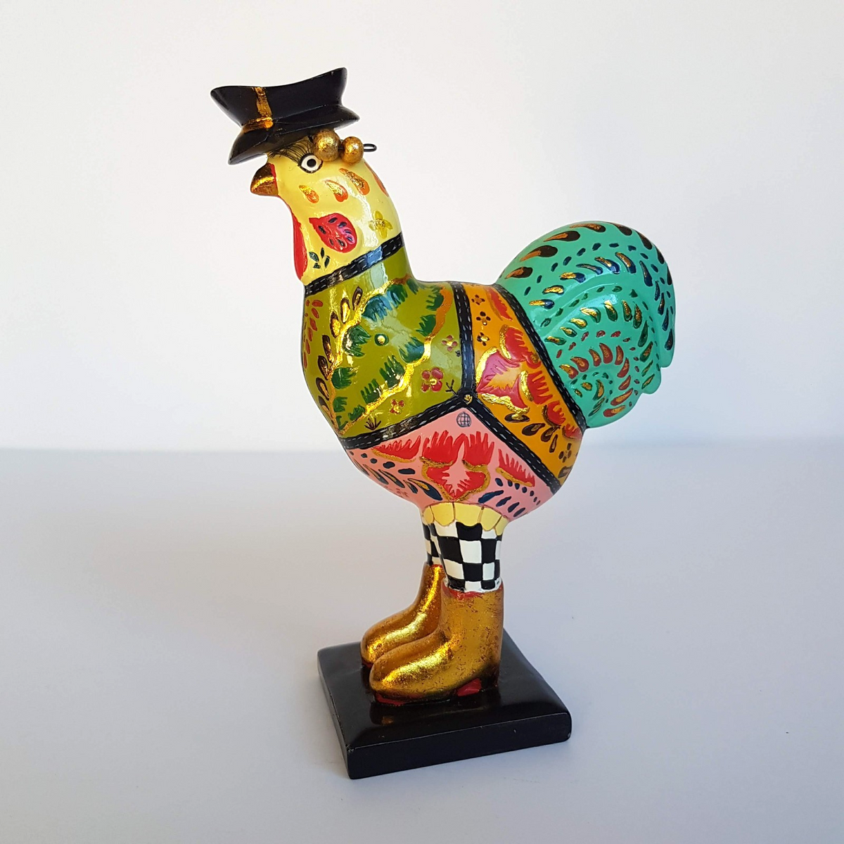 Tom's Drag HAND PAINTED ROOSTER Thomas Hoffman Decorative BIRD Figurine Statue0