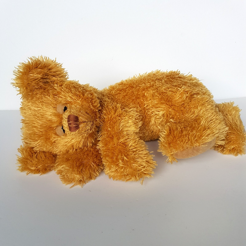SLEEPY EYE TEDDY Plush Soft Toy 30cm Beanbag Sleeping Stuffed Animal Cuddly Cute0