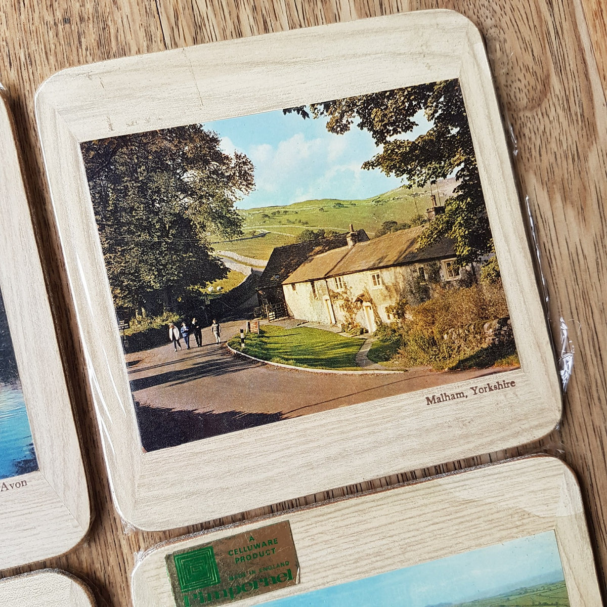 Pimpernel YORKSHIRE England Landmark Coasters Cork Backed Vintage 14cm Decor2