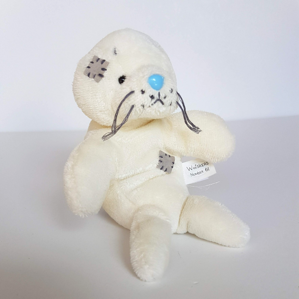 My Blue Nose Friends WHISKERS #61 Seal White Plush 12cm Stuffed Animal Soft Toy0