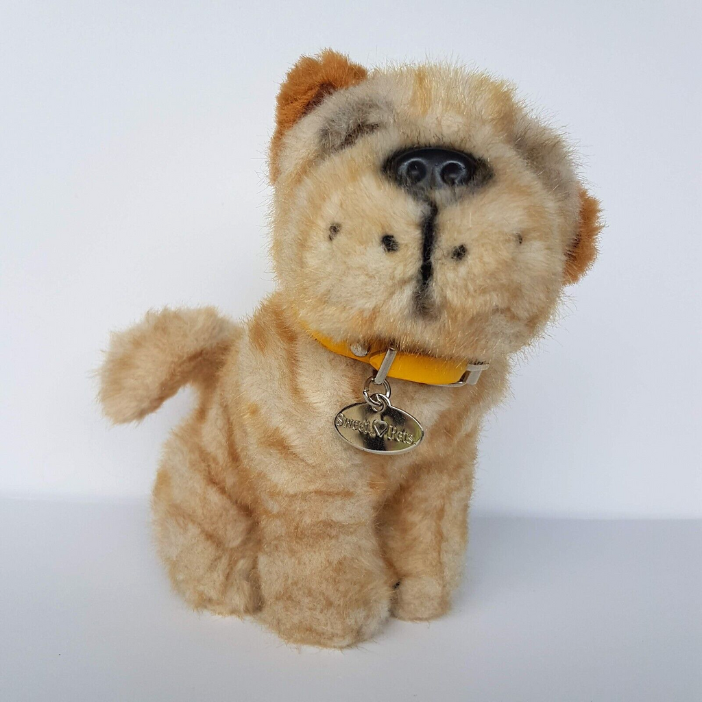 SHAR PEI Puppy DOG Playful Plush Stuffed Animal Small Soft Toy Cute Pet Collar1