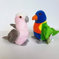 Elka GALAH + RAINBOW LORIKEET Sound 17cm Australian Bird Stuffed Animal Soft Toy0