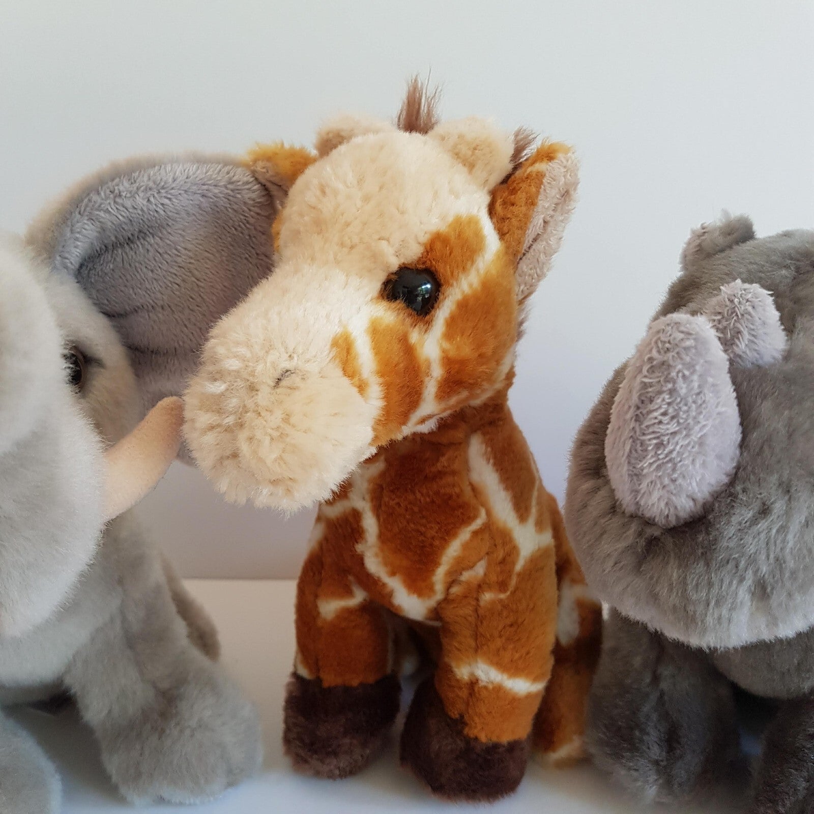 Korimco SAFARI ANIMAL Plush LOT Elephant Giraffe Rhino Soft Toy Stuffed Animal2