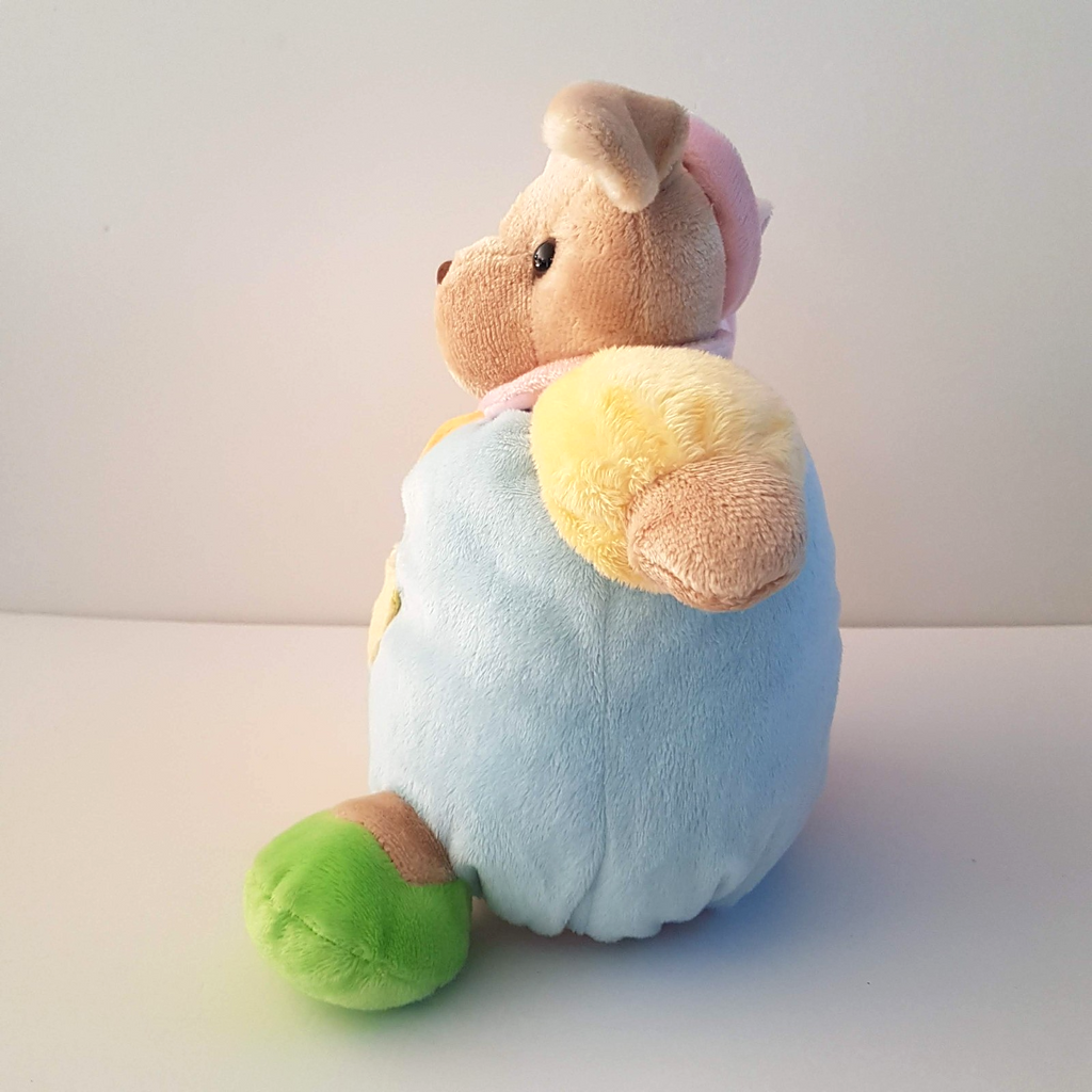 Bestever PASTEL DOG RATTLE Plush 23cm Colour Block Puppy Stuffed Animal Soft Toy6