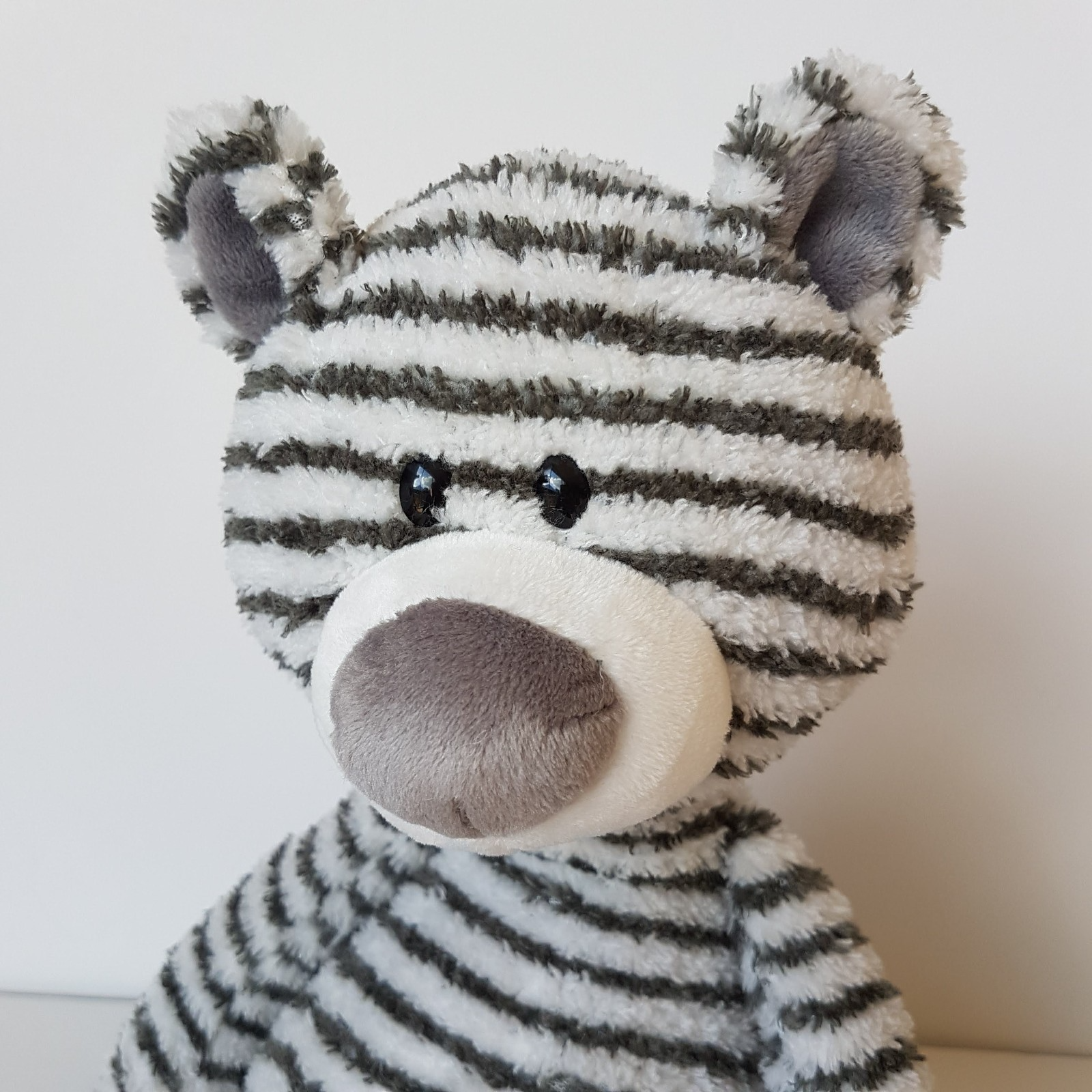 Gund ZAG FLOPPY BEAR Plush 40cm Stuffed Animal Soft Toy Grey White Stripe Cuddly1