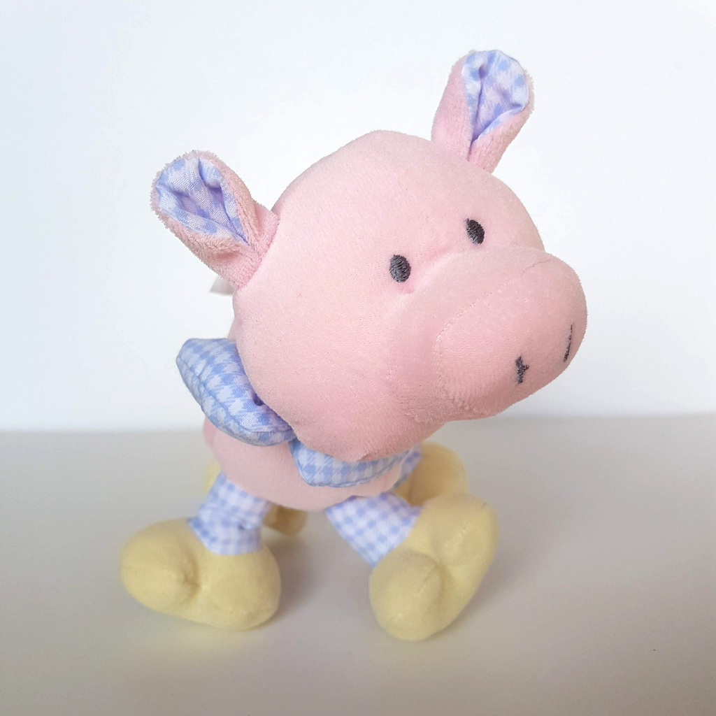 Velour FARMYARD FRIENDS PIG Vintage Plush Stuffed Animal Farm Piglet Soft Toy5