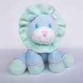Vintage EDEN PASTEL LION Velour Baby Plush Stuffed Animal Lovey Rattle Soft Toy0