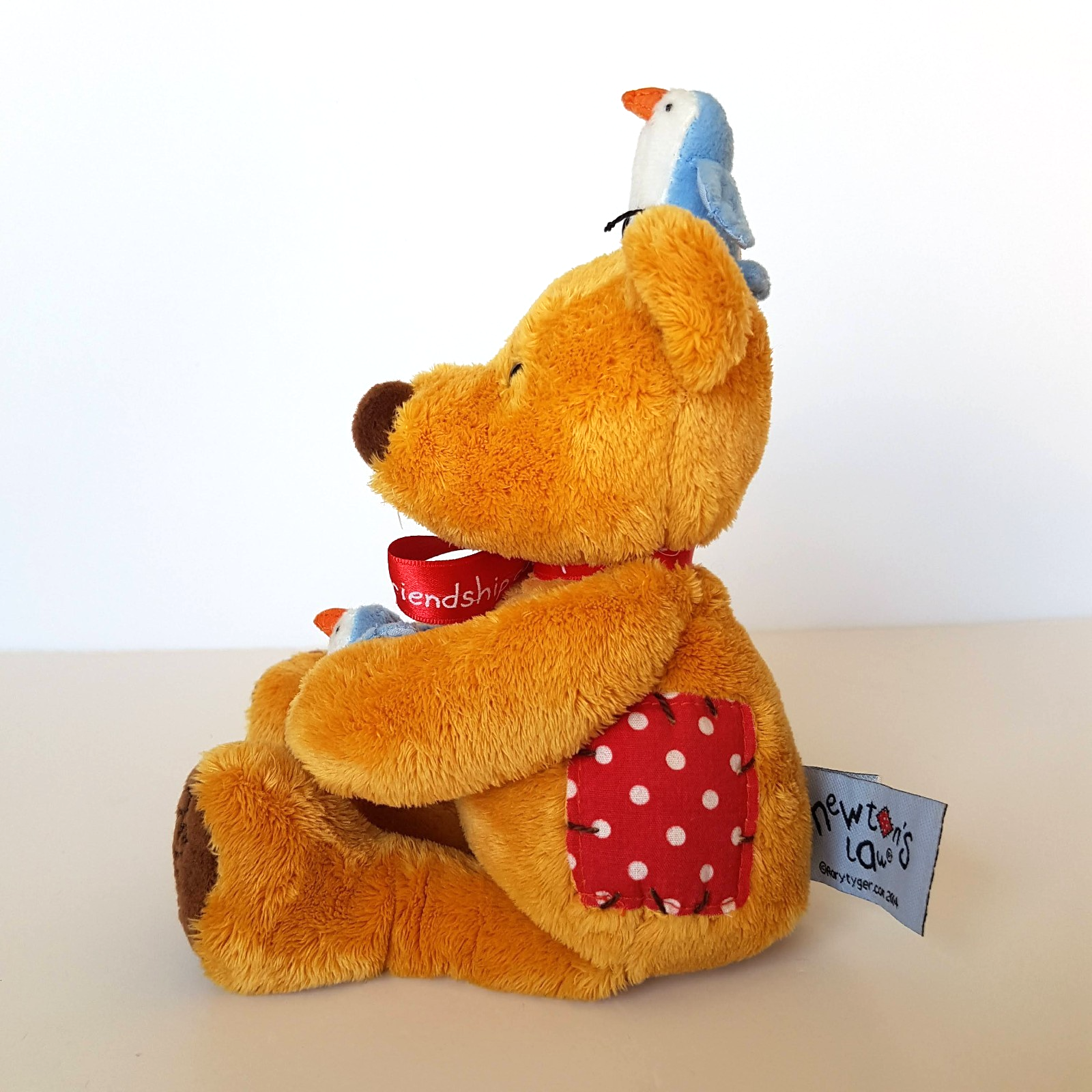 Gund NEWTONS LAW Teddy Bear Plush 27cm Stuffed Animal Soft Toy Friendship Counts5