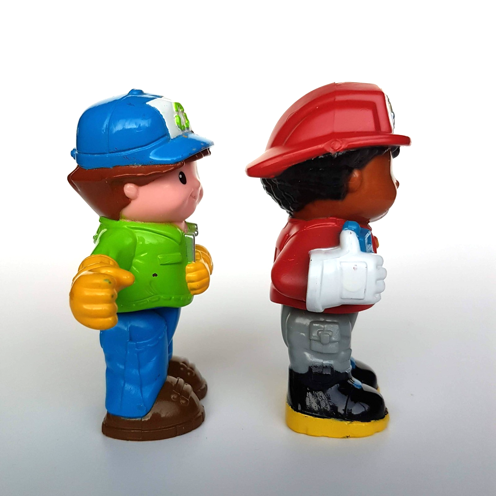 Little People POSEABLE FIRE FIGHTER RECYCLER RYAN Doll Figures Fisher Price Toy3