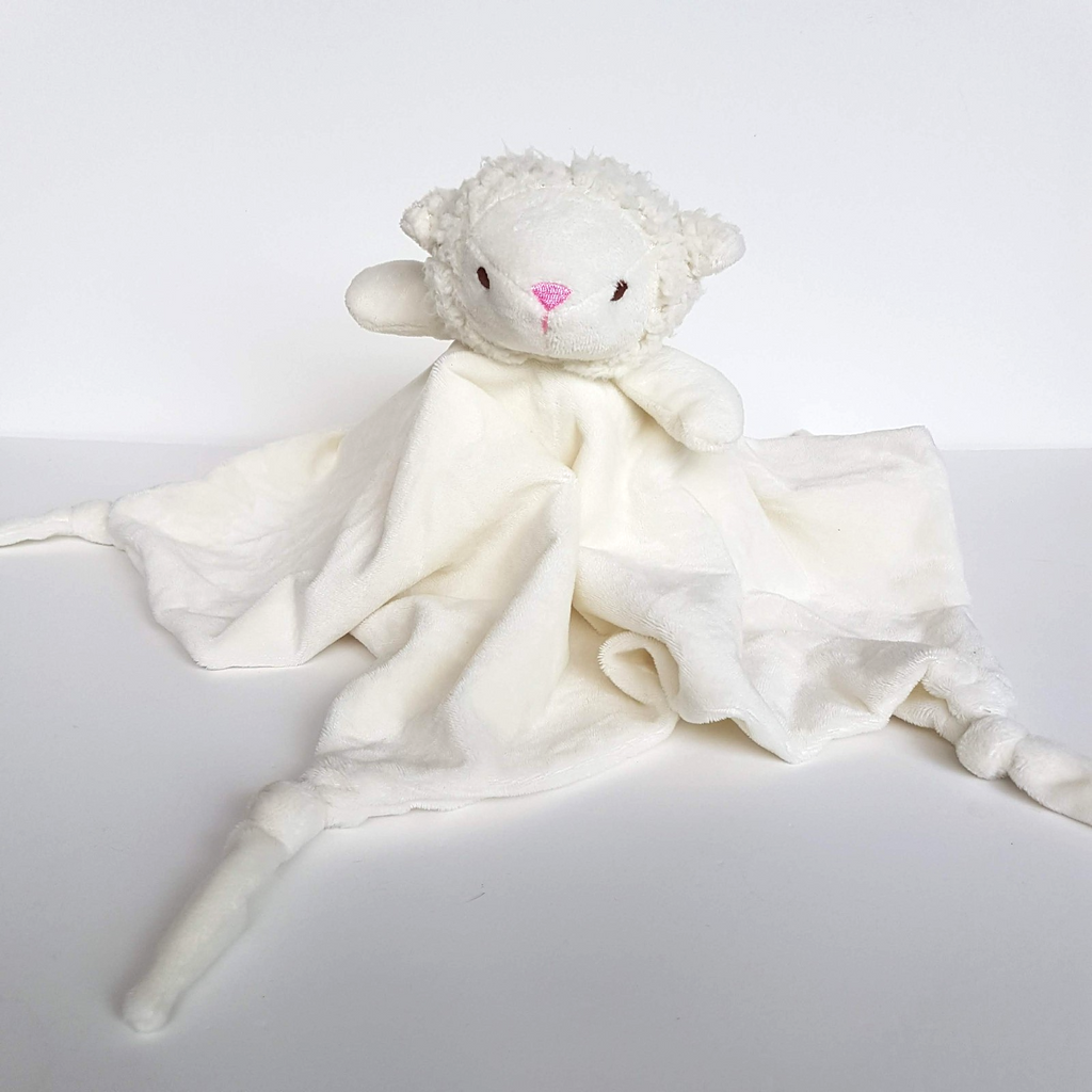 Crevent Oeko Tex LAMB Lovey Plush Security Blanket Comforter Sleep Soft Toy Cute0