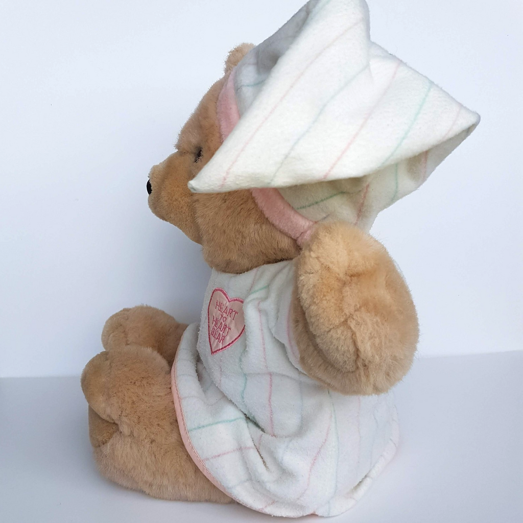 Vintage HEART TO HEART BEAR Plush 45cm Chosun 1986 NO HEART Stuffed Animal Toy10