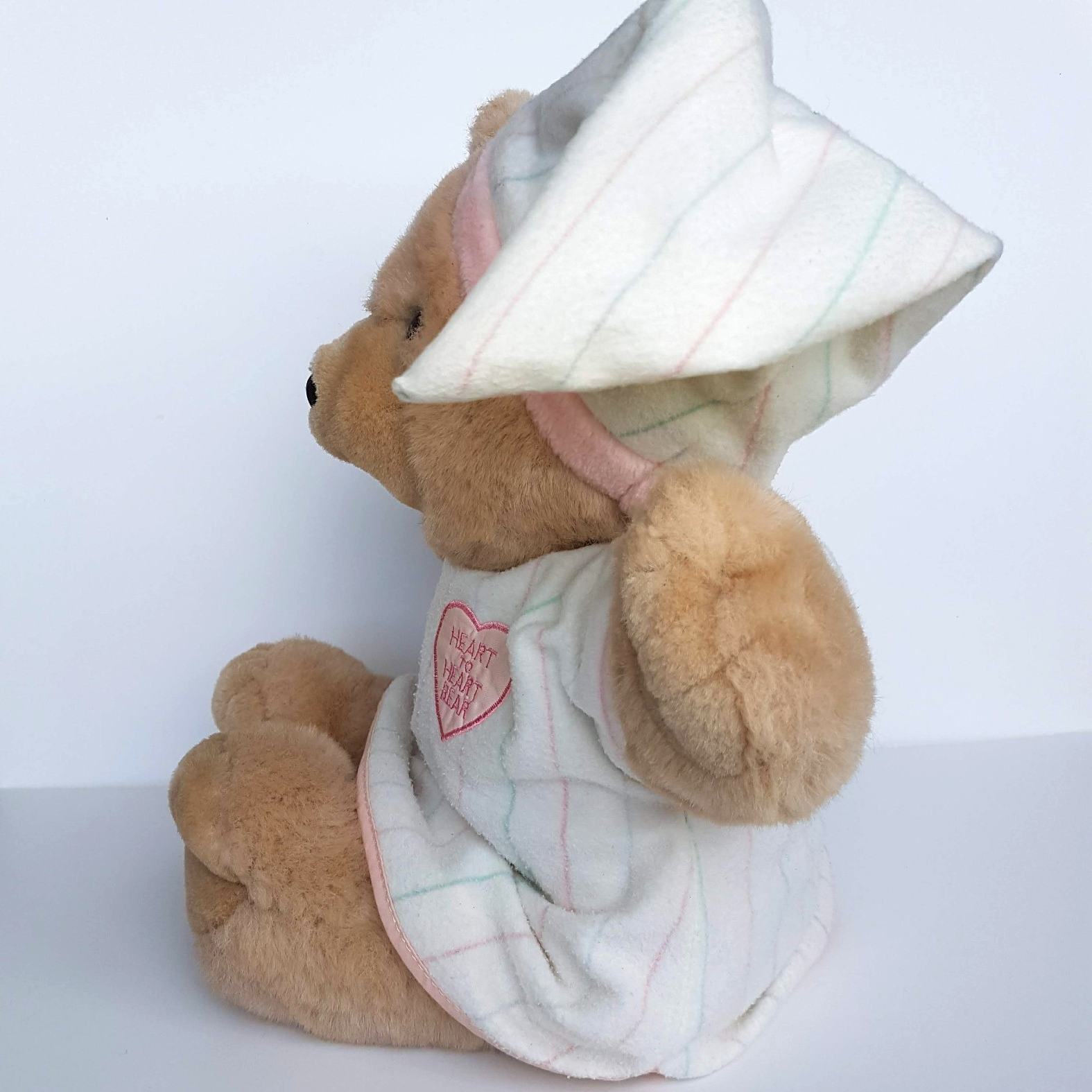 Vintage HEART TO HEART BEAR Plush 45cm Chosun 1986 NO HEART Stuffed Animal Toy10