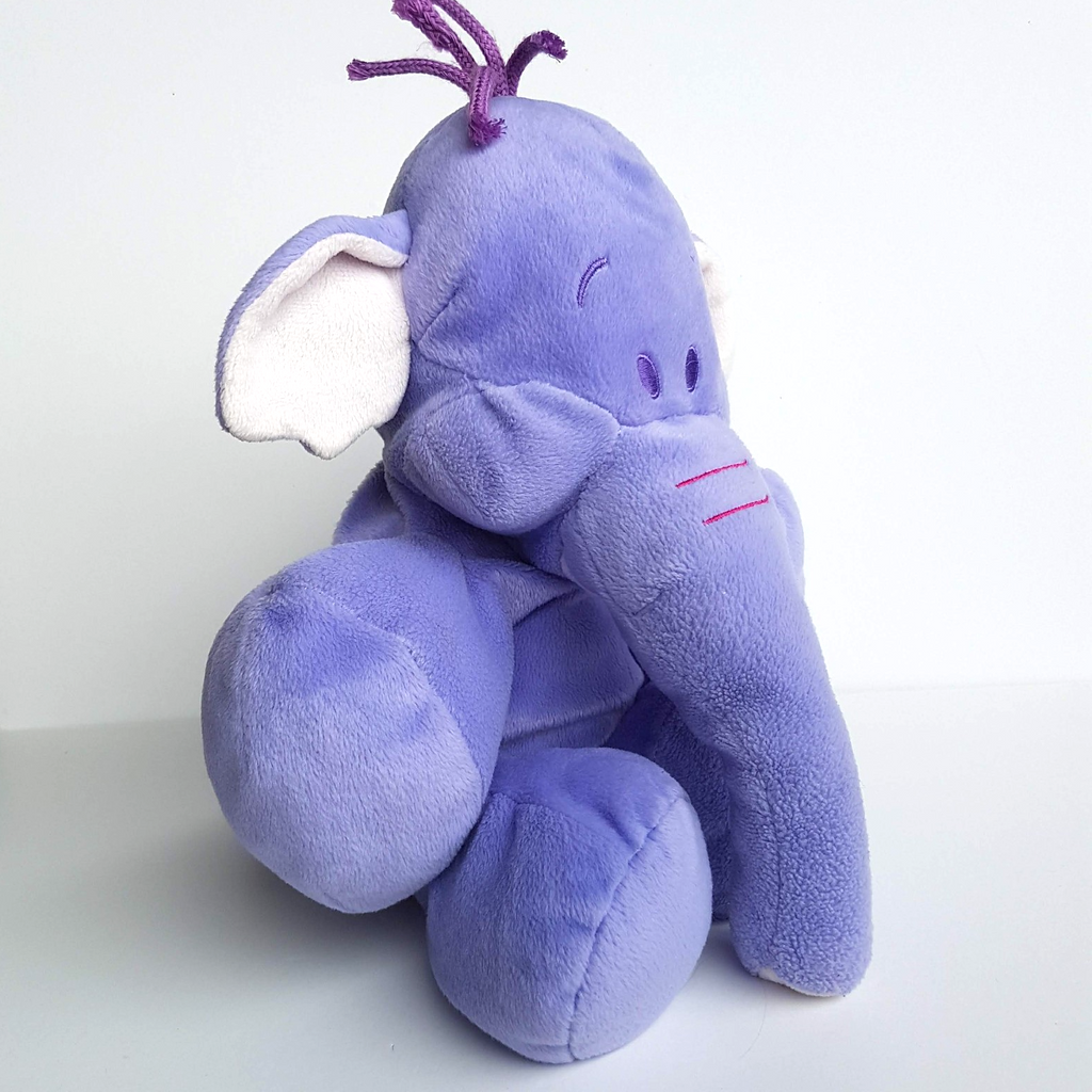 RARE Disney HEFFALUMP LUMPY Elephant Floppy 28cm Plush Stuffed Animal Soft Toy0