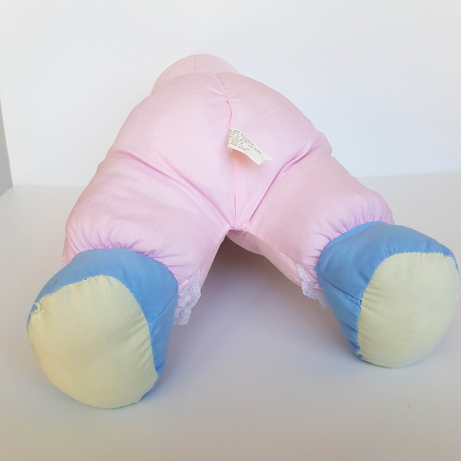 Vintage H.K City PUFF DOLL Baby Doll Puffy Body Bonnet Pink Blue Collectible Toy16