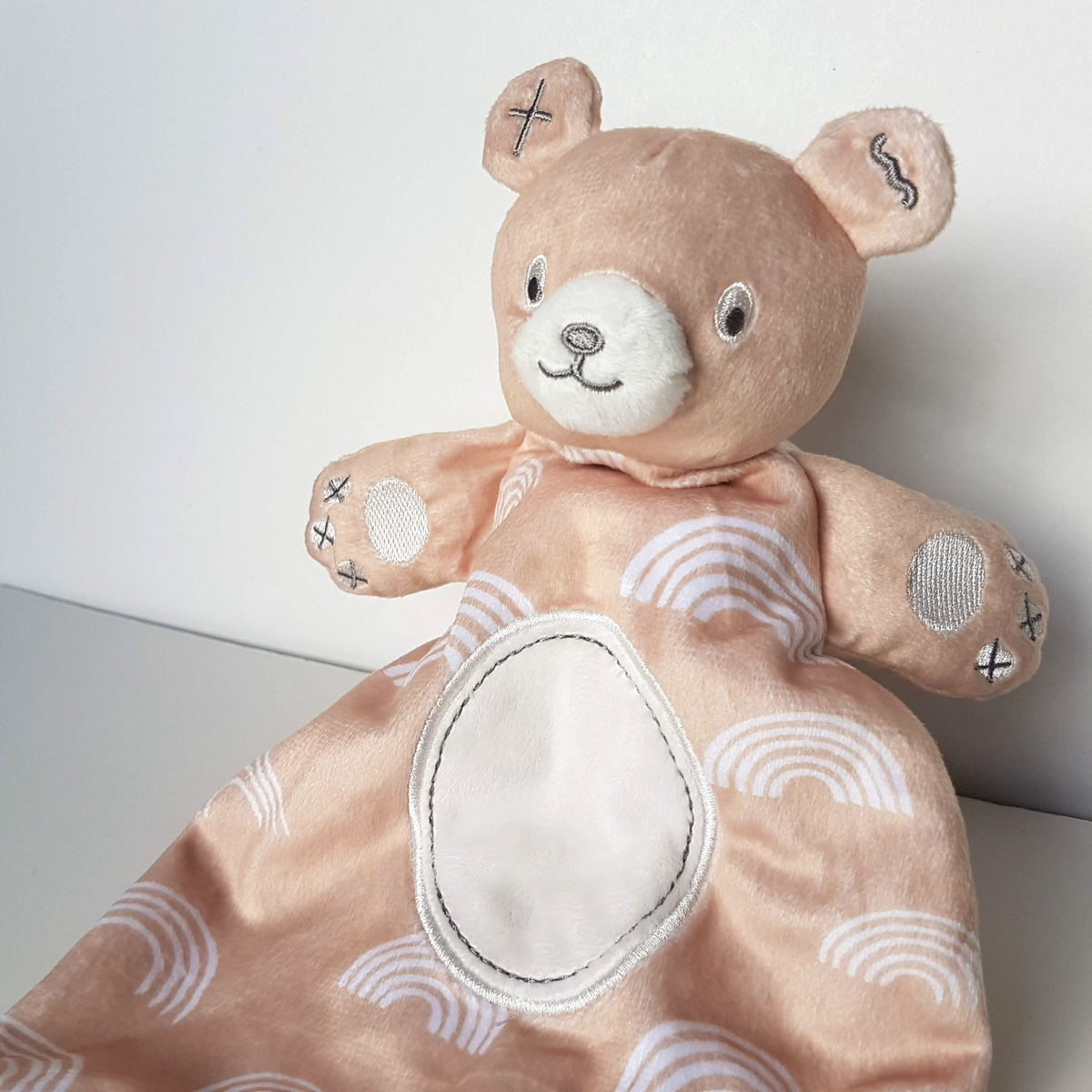 Bubba Blue TEDDY BEAR Lovey Security Comforter Sleep Baby Soft Toy Brown Neutral1