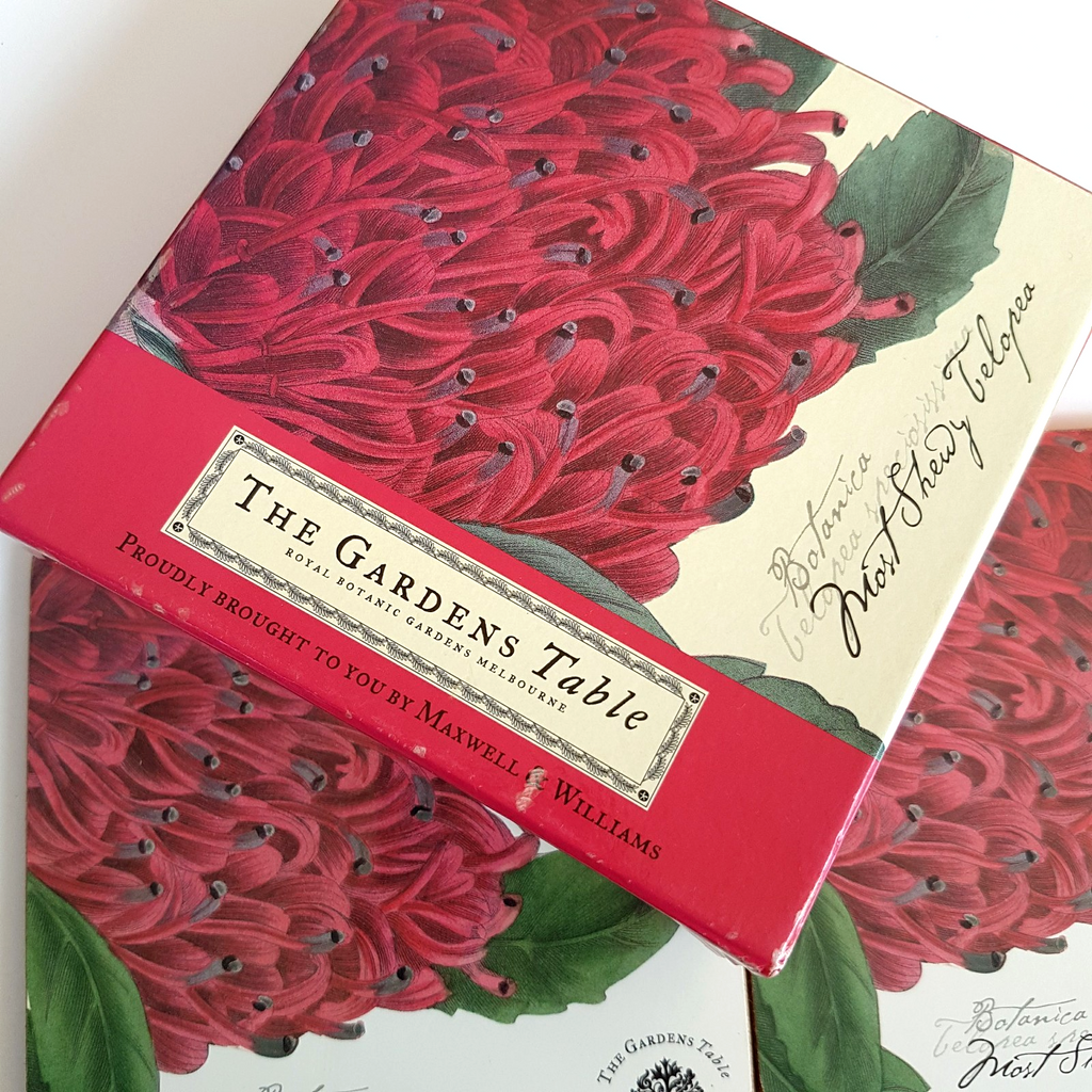 THE GARDENS TABLE Waratah Coaster Set Botanical Flower Royal Botanic Gardens4