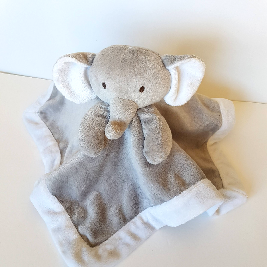 Little Haven GREY ELEPHANT Lovey Security Blanket Comforter Plush Soft Toy Sleep3