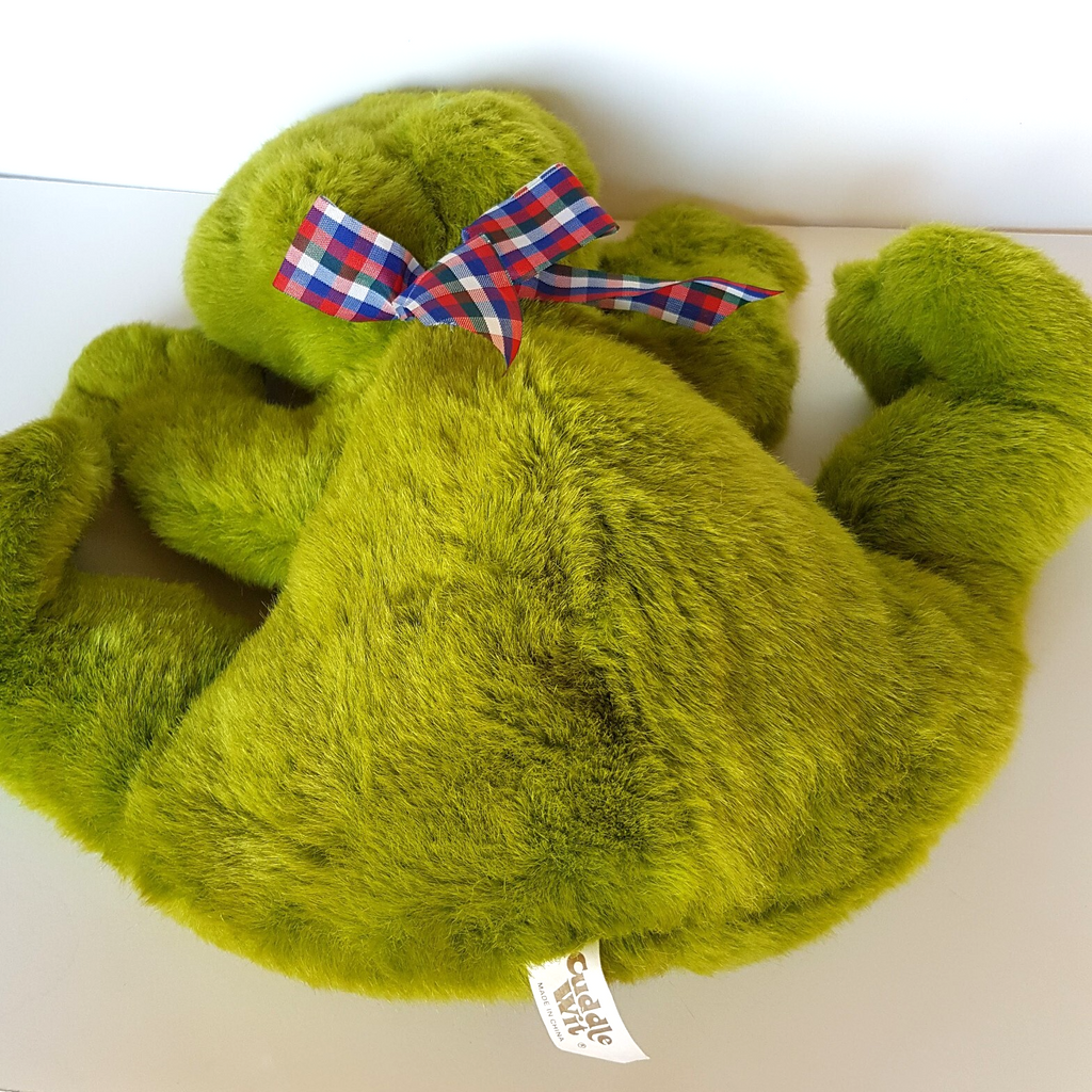 Cuddle Wit GREEN FROG Plush 41cm PILLOW Reptile Soft Toy Stuffed Animal POCKET7