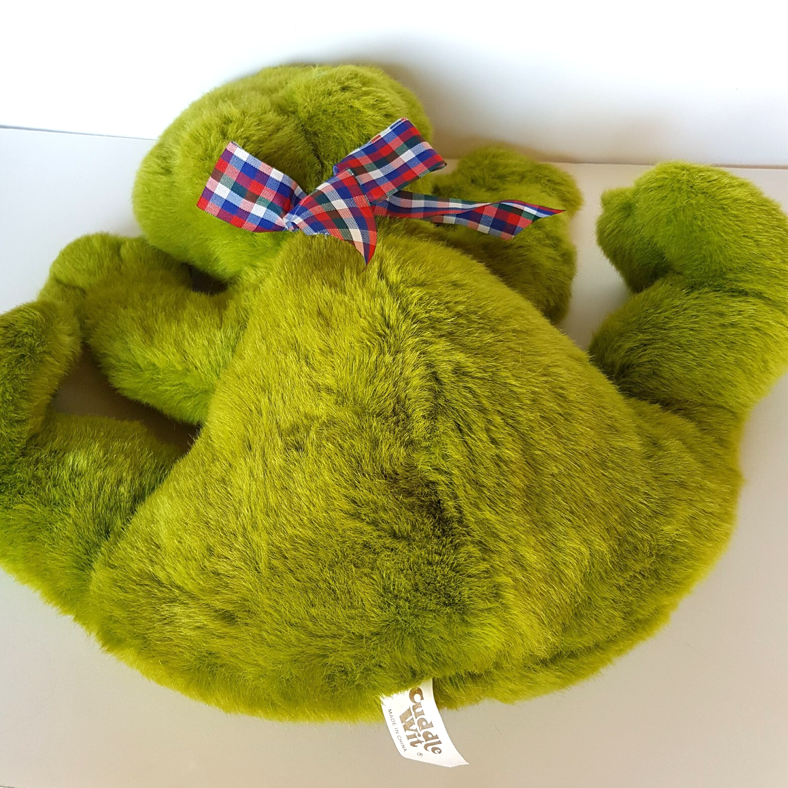 Cuddle Wit GREEN FROG Plush 41cm PILLOW Reptile Soft Toy Stuffed Animal POCKET7