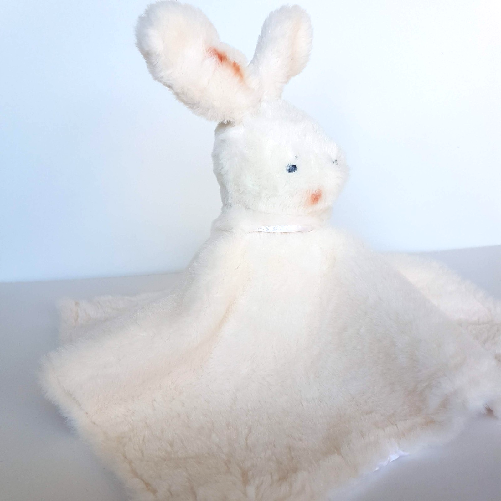 Baby Baby CREAM RABBIT BUNNY Lovey Plush Security Comforter Sleep Cute Soft Toy1