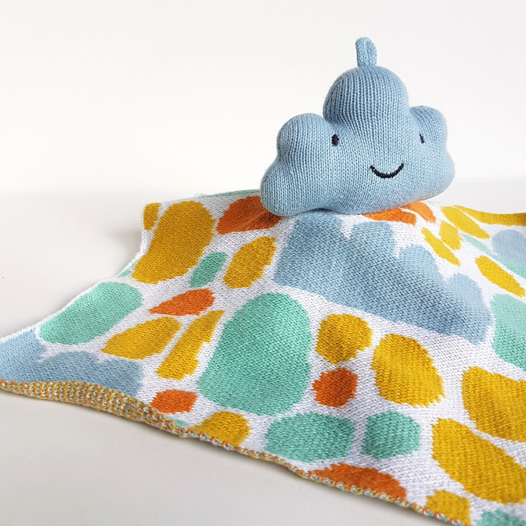 Better World Arts CLOUD LOVEY Knit Plush Soft Toy Comforter Security Blanket Toy1
