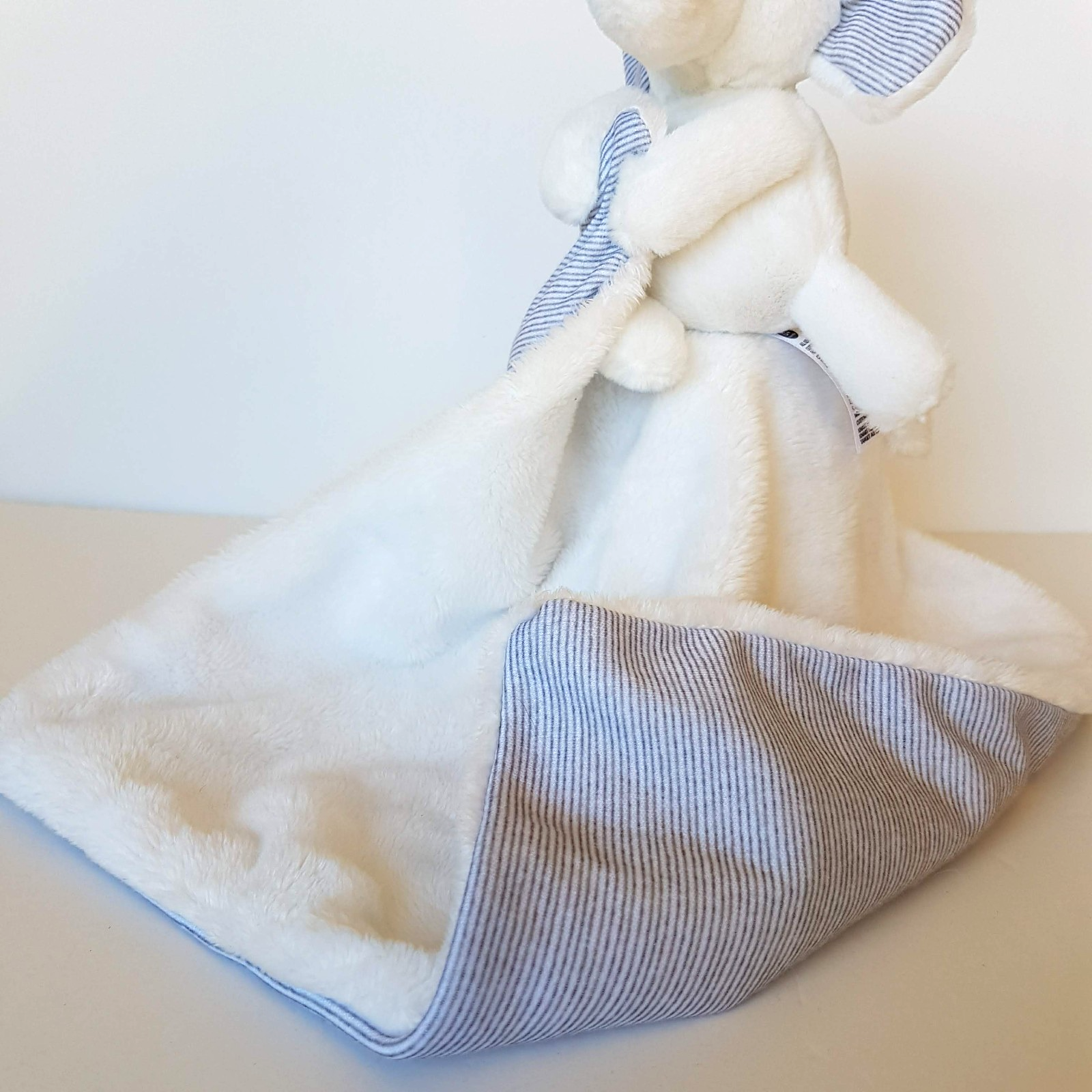 Anko WHITE ELEPHANT Baby Lovey Security Blanket Comforter Plush Soft Toy Sleep3