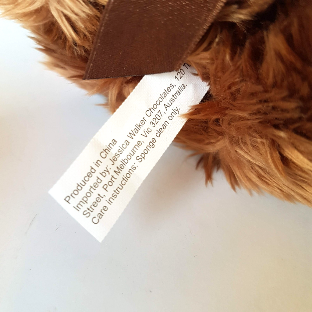 Gorgeous CHOCOLATE TEDDY BEAR Plush Stuffed Animal Soft Toy Brown Bow 20cm12