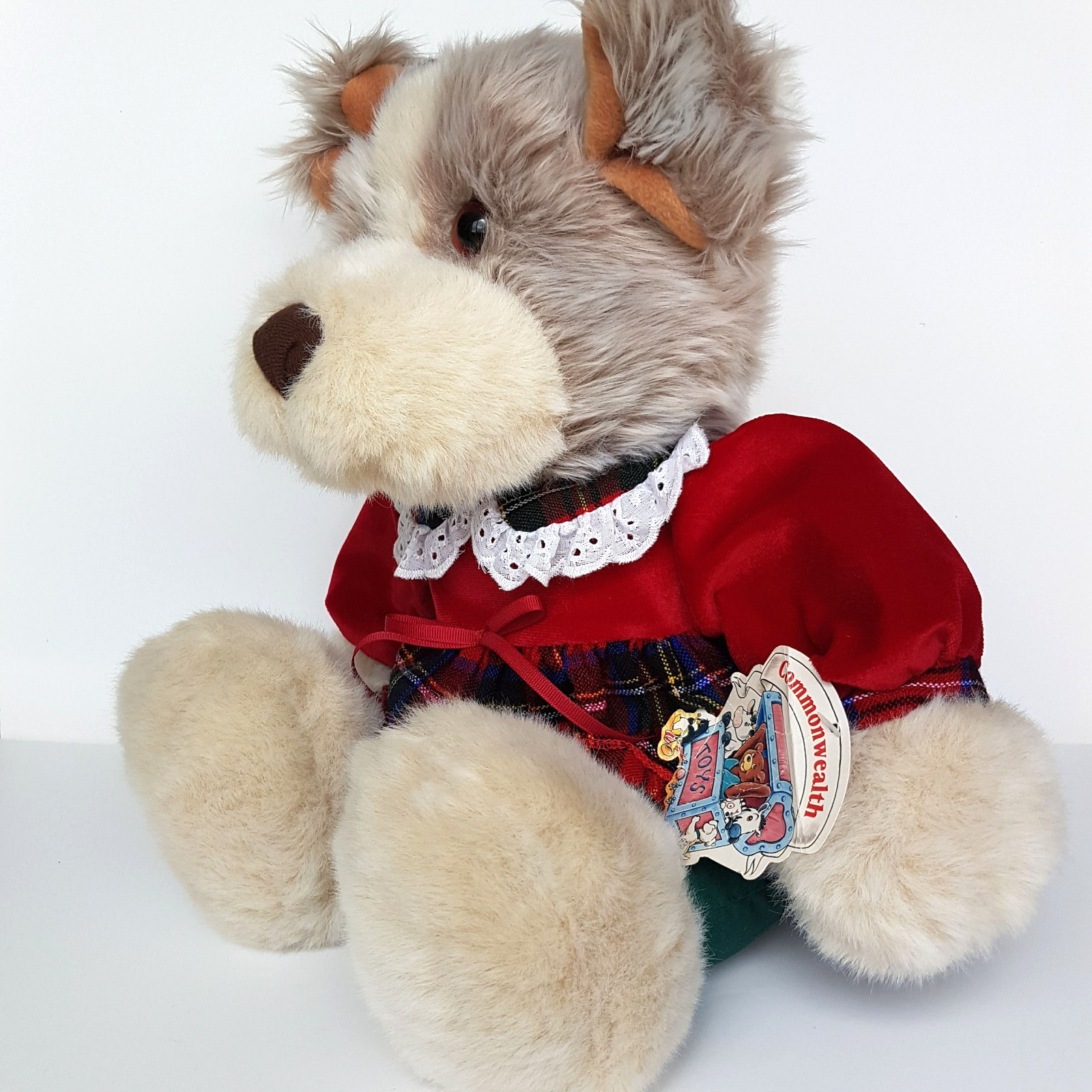 Vintage CHRISTMAS TEDDY BEAR Plush 49cm Commonwealth Toy Soft Toy Stuffed Animal6