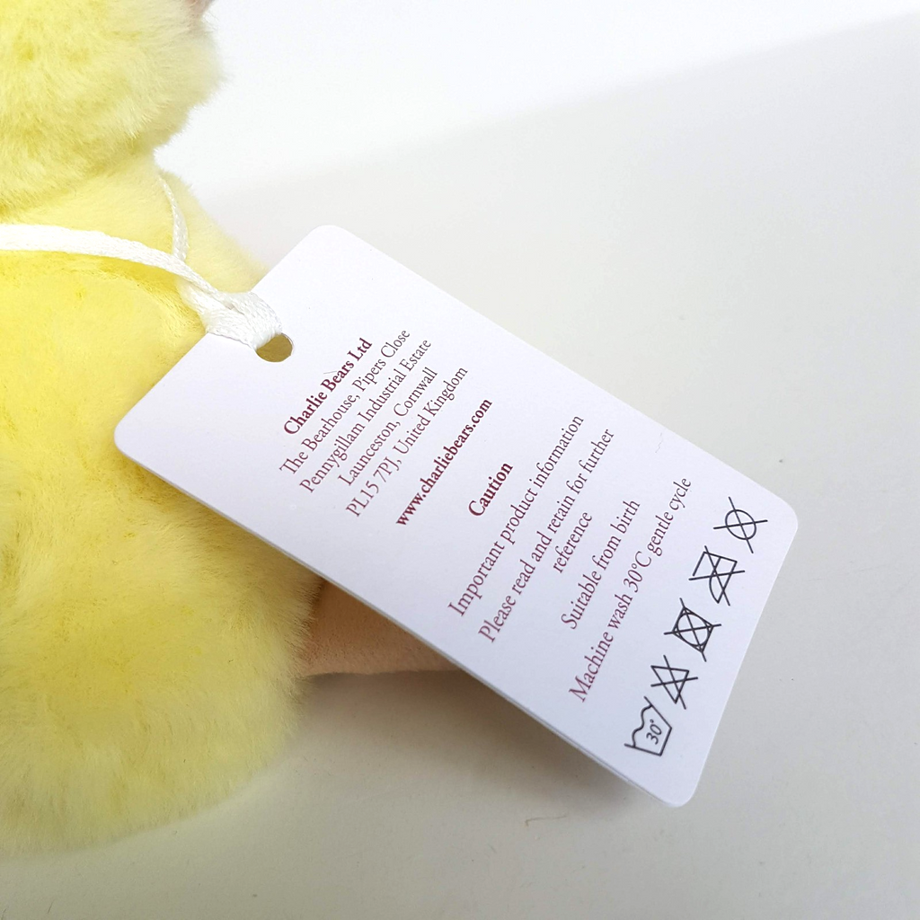 Charlie Bears CHUCKY EGG CHICK 18cm Chicken Soft Plush Stuffed Animal TAGS S5