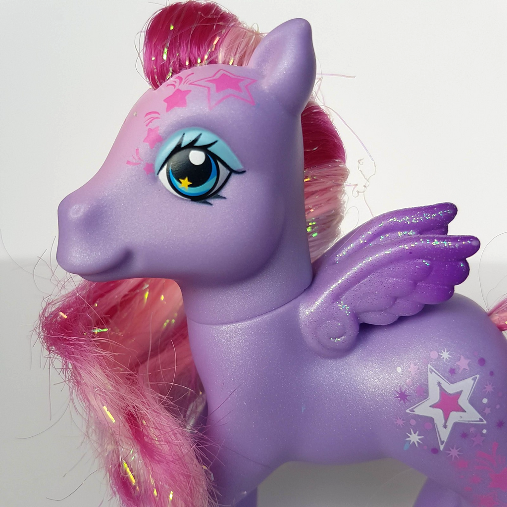 My Little Pony STARSONG 2007 Hasbro 12cm Glitter Hair PEGASUS Horse Figure Toy1
