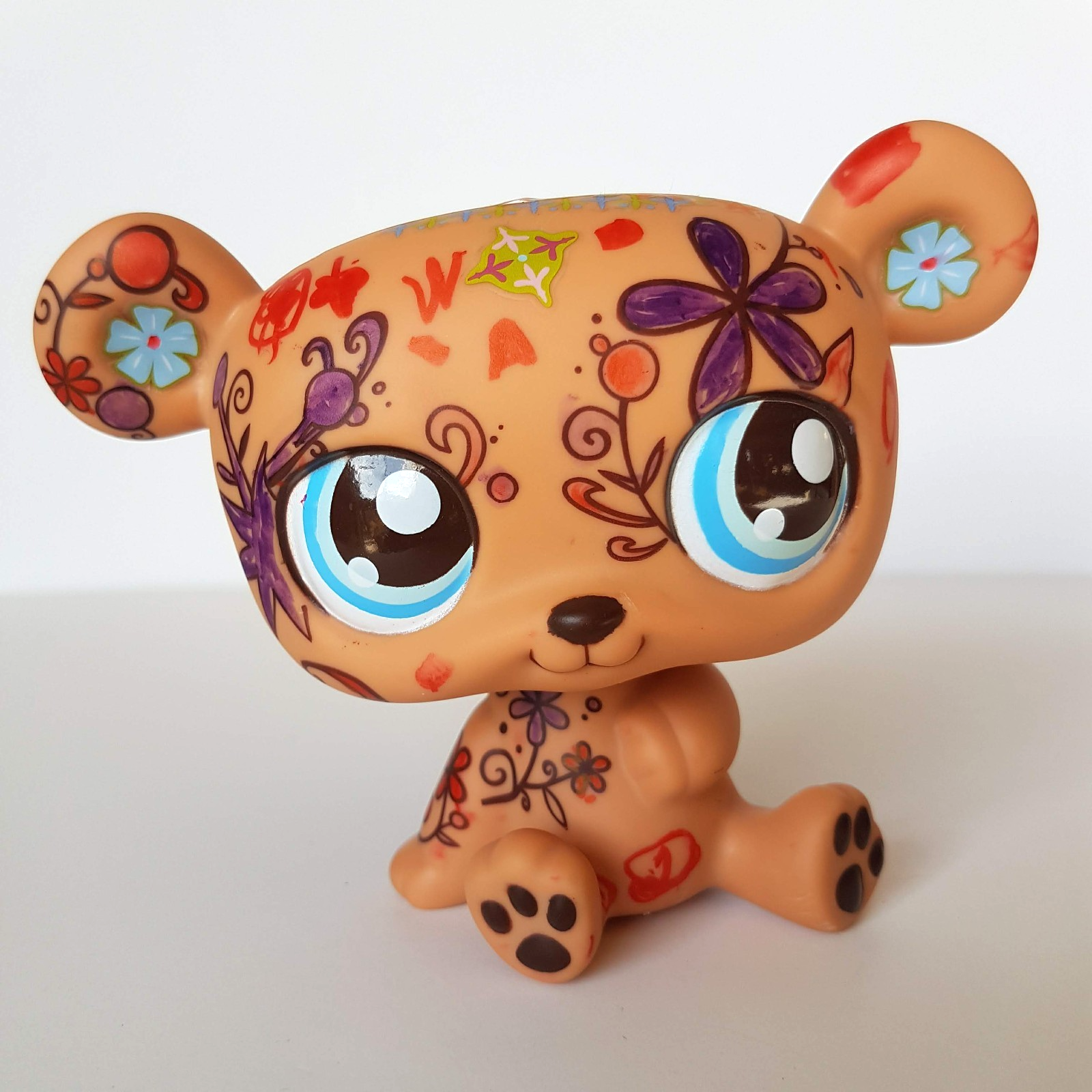 Littlest Pet Shop JUMBO BEAR 2008 Bobblehead 10.5cm Plastic Animal Figure Toy0