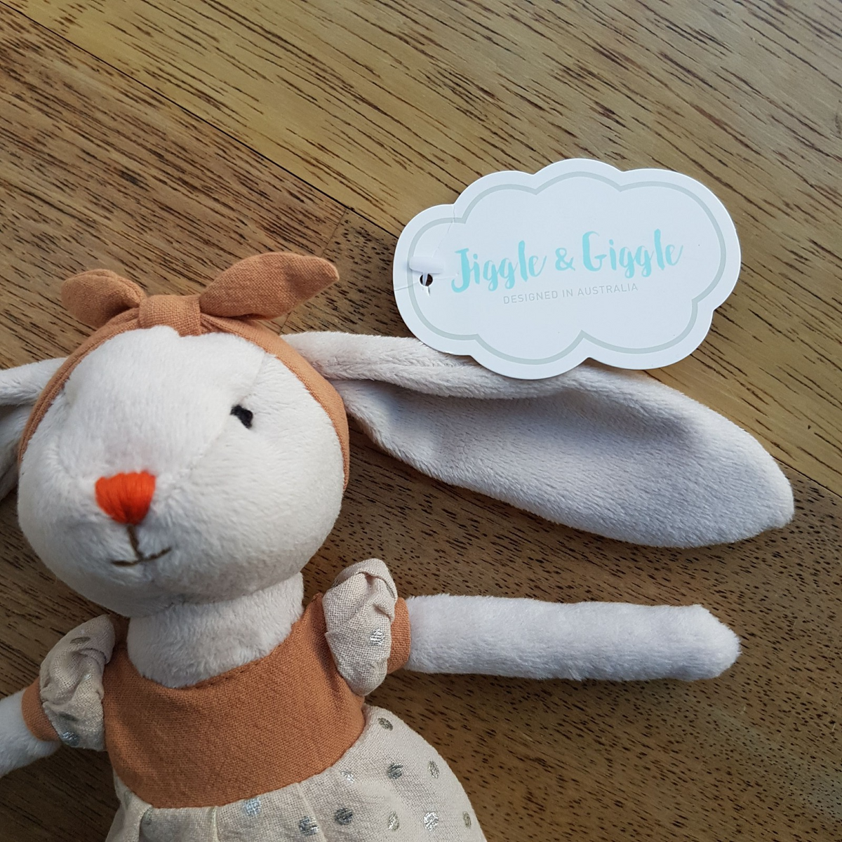 Jiggle & Giggle BUNNY RABBIT Plush 33cm Soft Toy Stuffed Animal TAGS Floppy Cute1