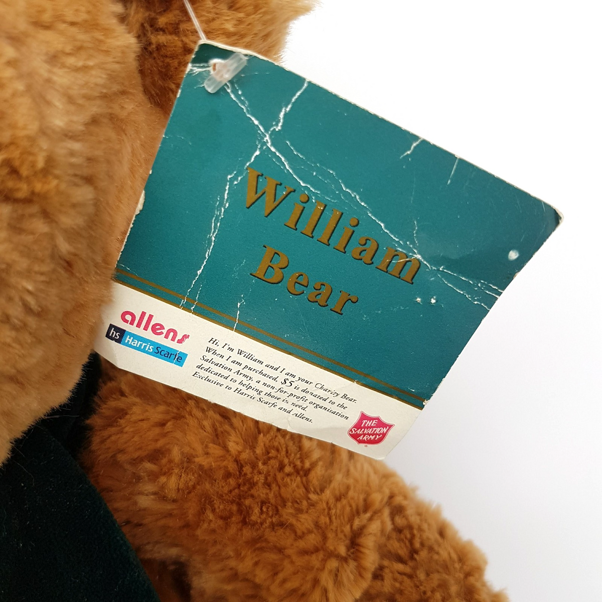 Russ Salvation Army WILLIAM TEDDY BEAR 36cm Plush Soft Toy Stuffed Animal TAGS2