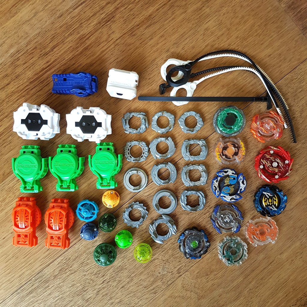 Beyblade Mixed Lot Tops Launchers Ripcords Beys Spinning Toys Action Kids Play0
