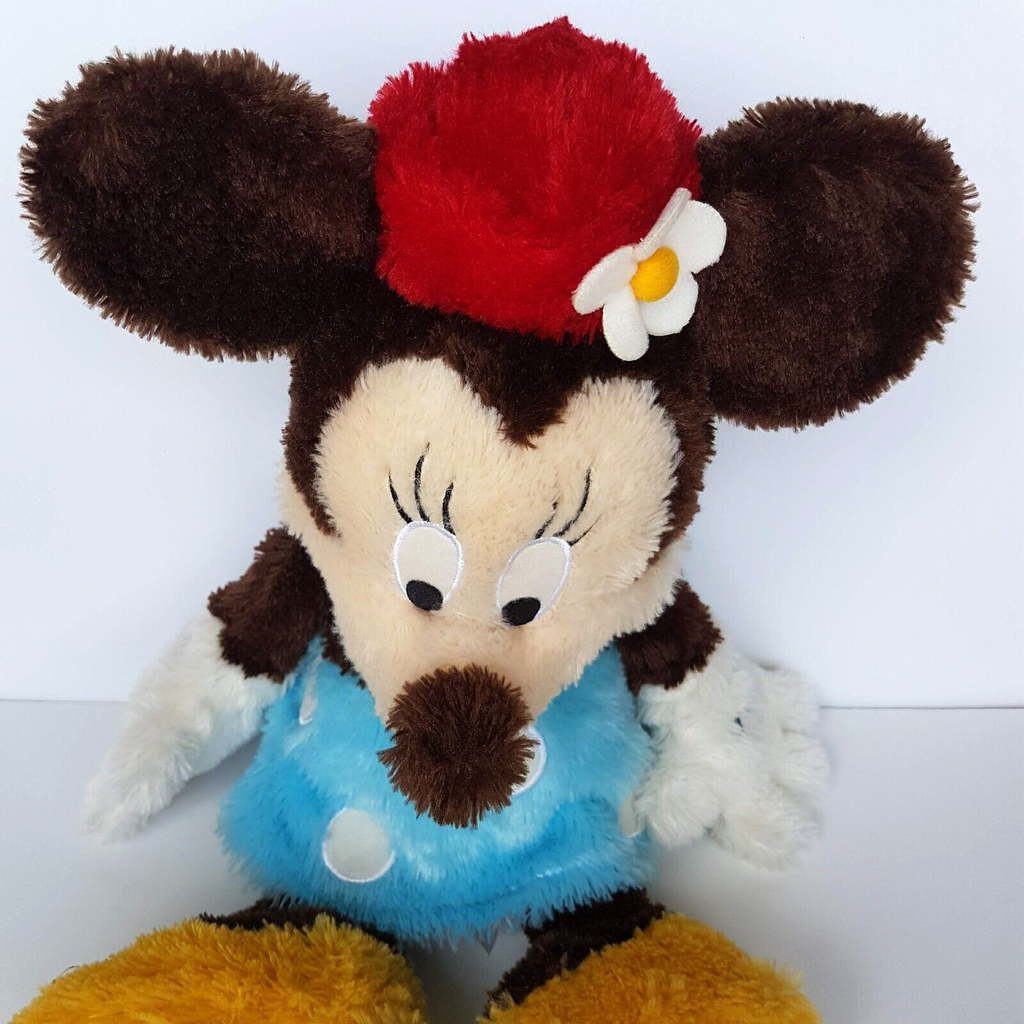 DISNEY 46cm Minnie Mouse Plush Soft Toy Stuffed Animal Blue Skirt Floppy Unique5